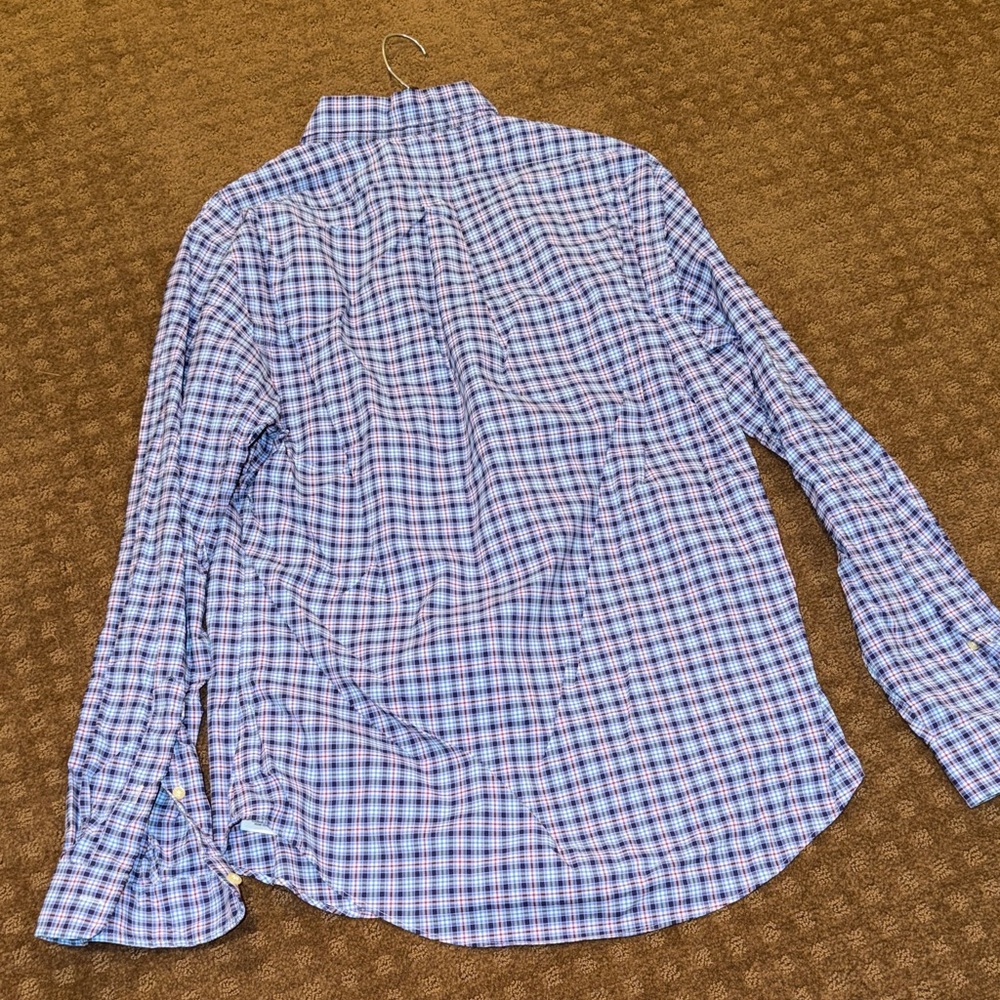 Ralph Lauren Men's Blue and White Plaid Shirt - Picture 5 of 5